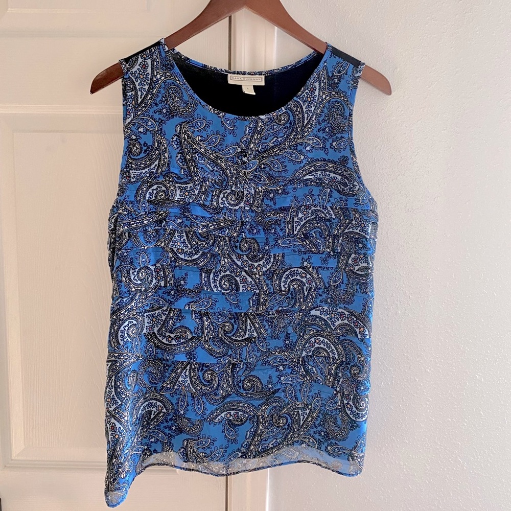 DANA BUCHMAN Tiered Paisley Tank L